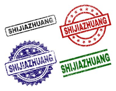 Dokulu Shijiazhuang damga mühürler çizik