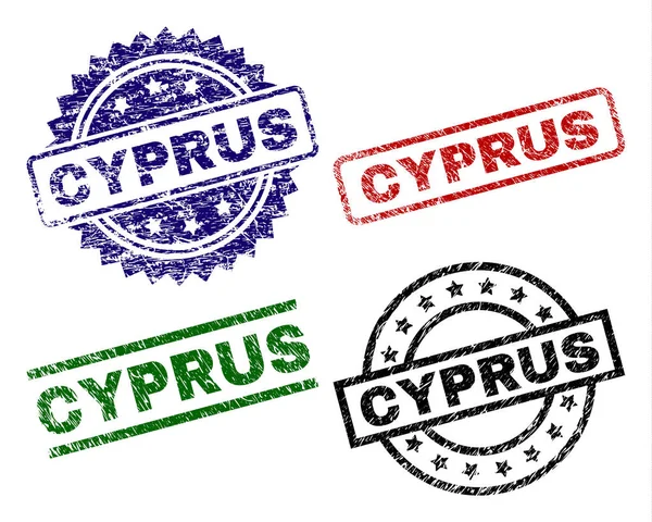 Grunge getextureerde Cyprus stempel zeehonden — Stockvector