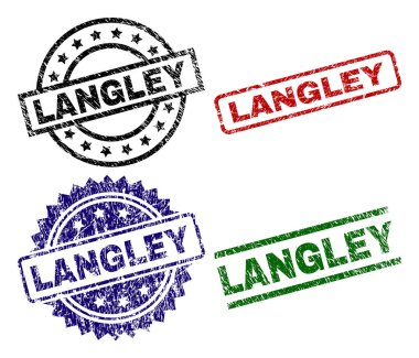 Langley mühür ile aşınmış doku yazdırır. Siyah, yeşil, kırmızı, mavi vektör kauçuk Langley başlık aşınmış tarzı ile yazdırır. Lastik conta ile yuvarlak, dikdörtgen, madalyon şekilleri.