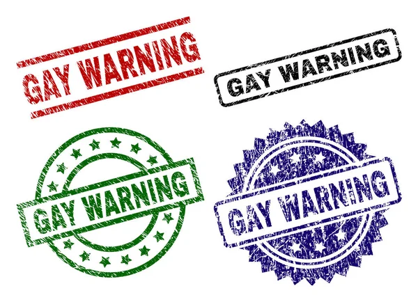Grunge υφής Gay προειδοποίηση σφραγίδα γραμματοσήμων — Διανυσματικό Αρχείο