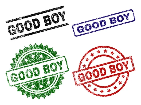 Grunge υφής σφραγίδων σφραγίδα καλό αγόρι — Διανυσματικό Αρχείο