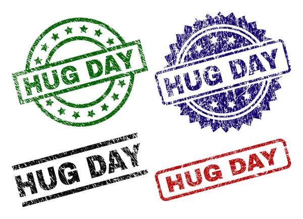 Grunge Hug gün mühür pullar dokulu