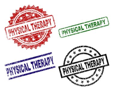 Fizik tedavi mühür ile aşınmış yüzey yazdırır. Siyah, yeşil, kırmızı, mavi vektör kauçuk toz yüzeyi ile fizik tedavi metin yazdırır. Lastik conta ile daire, dikdörtgen, madalyon şekilleri.