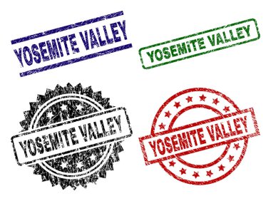 Dokulu Yosemite Vadisi'nden damga mühürler çizik