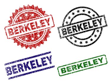 Berkeley mühür sıkıntı doku ile yazdırır. Siyah, yeşil, kırmızı, mavi vektör lastik doku ile Berkeley etiketi yazdırır. Lastik conta ile daire, dikdörtgen, madalya şekilleri.