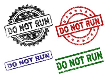 Dokulu grunge damga mühürler çalıştırmayın