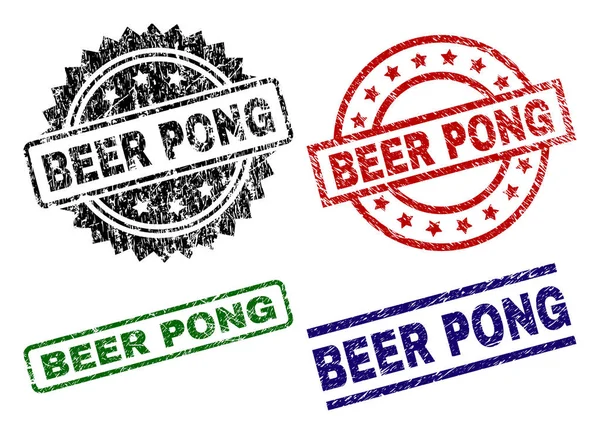 Grunge Bira Pong damga mühürler dokulu