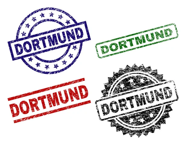 Repad texturerat Dortmund Seal frimärken — Stock vektor