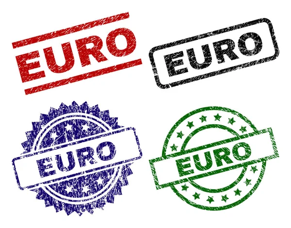 Sellos EURO Sello Grunge Texturizado — Vector de stock