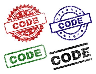 Dokulu kod damga mühürler çizik