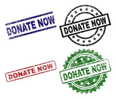 Dokulu grunge bağış Şimdi damga mühürler