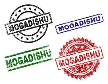 Grunge Mogadişu damga mühürler dokulu