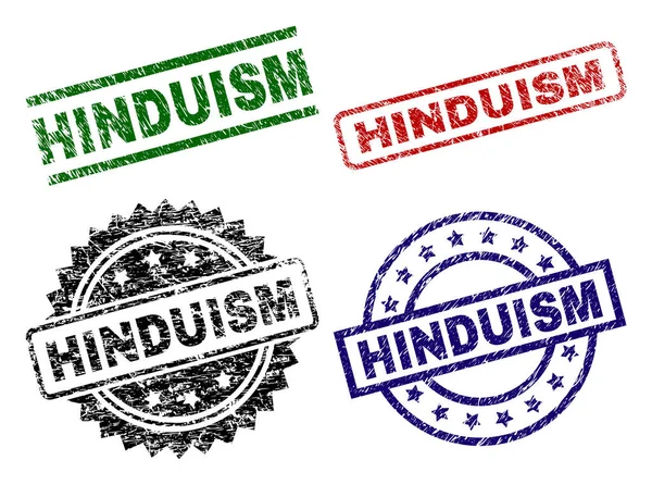 Sellos de sello de HINDUISMO texturizado Grunge — Vector de stock