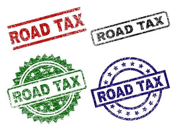 Dokulu yol vergisi mühür pullar çizik