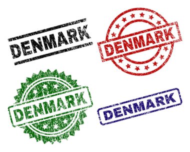 Dokulu Danimarka damga mühürler çizik