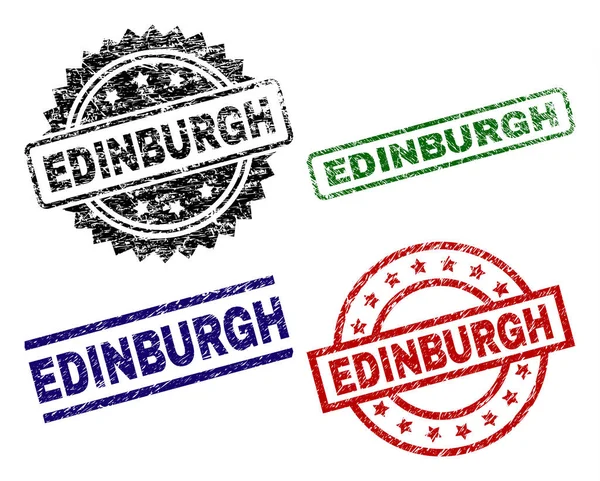 Grunge texturizado selos de selo EDINBURGH —  Vetores de Stock