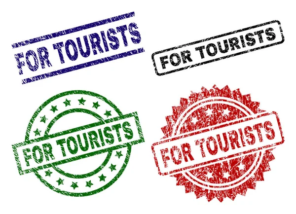 Grunge texturiert für Touristen Stempel — Stockvektor