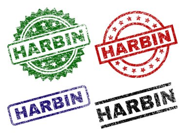 Dokulu Harbin mühür pullar çizik