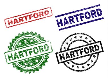 Dokulu Hartford damga mühürler çizik