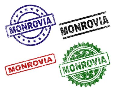 Dokulu Monrovia mühür pullar çizik