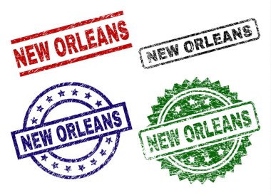 Grunge New Orleans damga mühürler dokulu