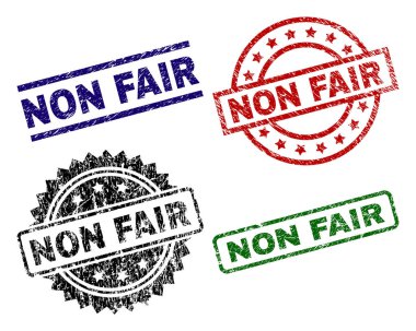 Dokulu olmayan adil damga mühürler çizik