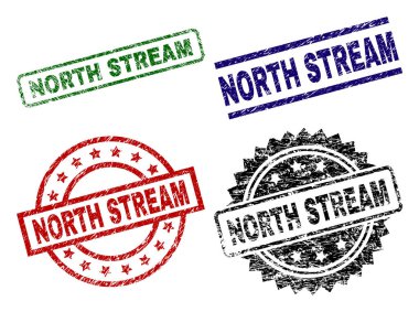 Dokulu Kuzey akışı damga mühürler çizik