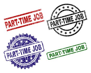 Grunge Part-Time iş mühür pullar dokulu