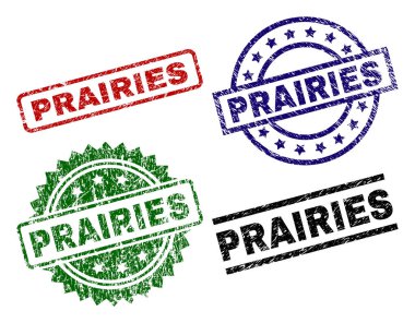 Çizik dokulu Prairies mühür pullar