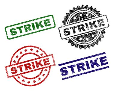 Grunge Strike mühür pullar dokulu