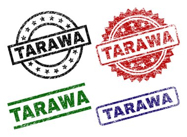 Grunge Tarawa damga mühürler dokulu