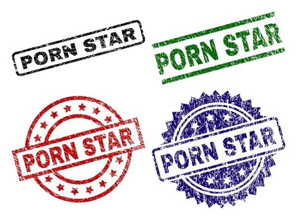 Zerkratzte Siegel für Pornostar — Stockvektor