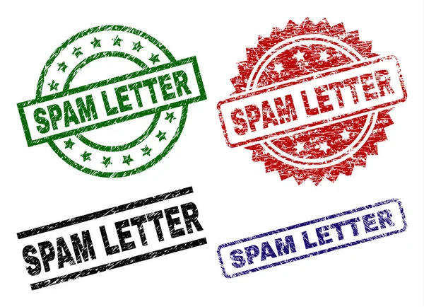Beschädigte texturierte Spam-Briefmarken — Stockvektor