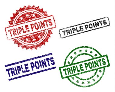 Hasarlı dokulu üç puan damga mühürler