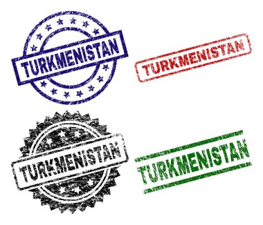 Dokulu Türkmenistan damga mühürler çizik