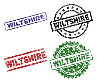 Grunge Wiltshire mühür pullar dokulu