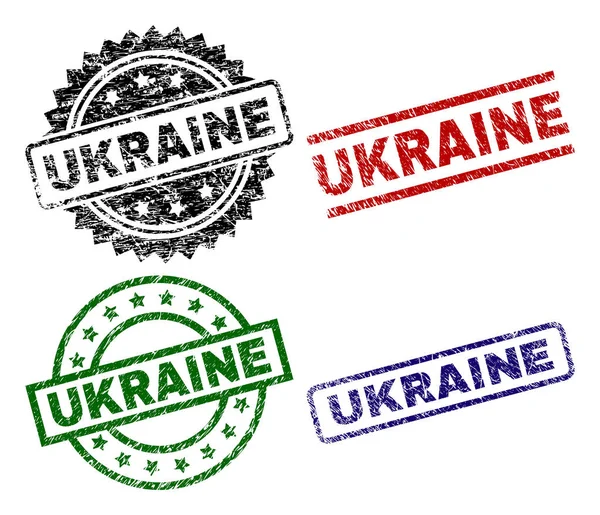 Grunge Ukrayna mühür pullar dokulu