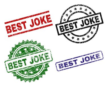 Grunge en iyi şaka mühür pullar dokulu