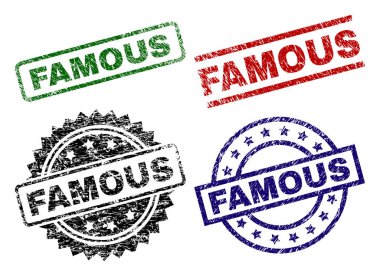 Grunge dokulu ünlü fok pullar