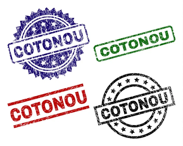 Grunge υφής σφραγίδων σφραγίδα του Κοτονού — Διανυσματικό Αρχείο