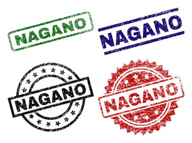 Grunge Nagano mühür pullar dokulu