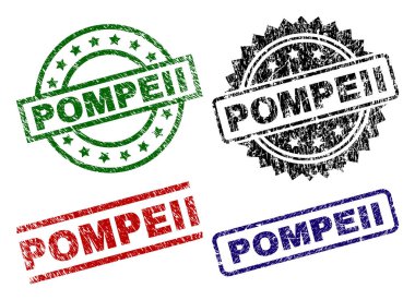 Grunge Pompeii mühür pullar dokulu