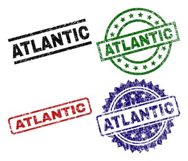 Dokulu Atlantik mühür pullar çizik