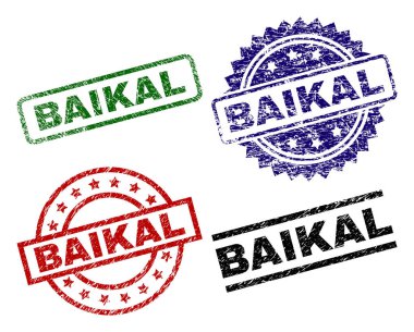 Dokulu baykal damga mühürler çizik