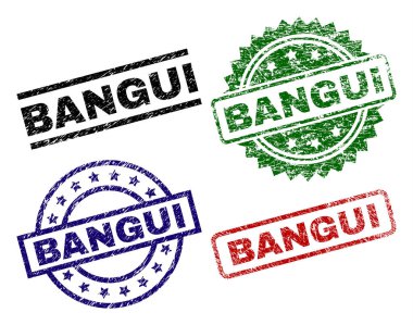 Dokulu Bangui mühür pullar çizik