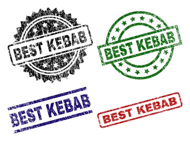 Grunge en iyi kebap mühür pullar dokulu