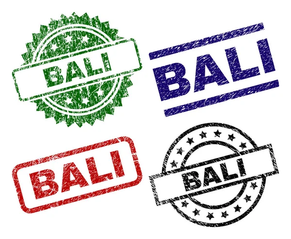 Selos de selo BALI texturizados Grunge — Vetor de Stock