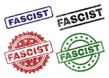 Dokulu faşist damga mühürler çizik