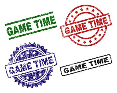 Grunge oyun süresi mühür pullar dokulu