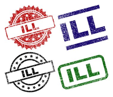 Dokulu grunge hasta mühür pullar